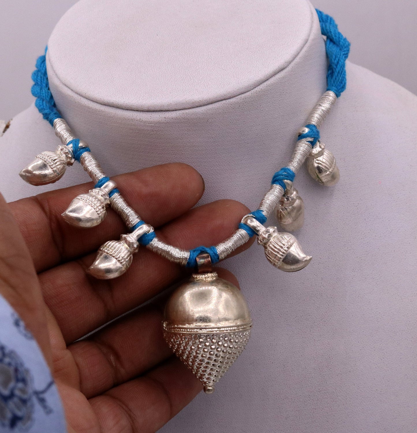 Vintage antique design sterling silver gorgeous necklace stylish tribal necklace belly dance jewelry set32 - TRIBAL ORNAMENTS