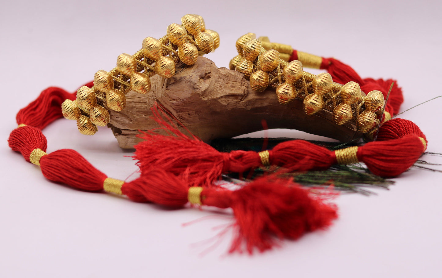 Vintage antique design handmade 22kt yellow gold armlet or bajuband or nogary bhujband tribal wedding jewelry from Rajasthan India - TRIBAL ORNAMENTS