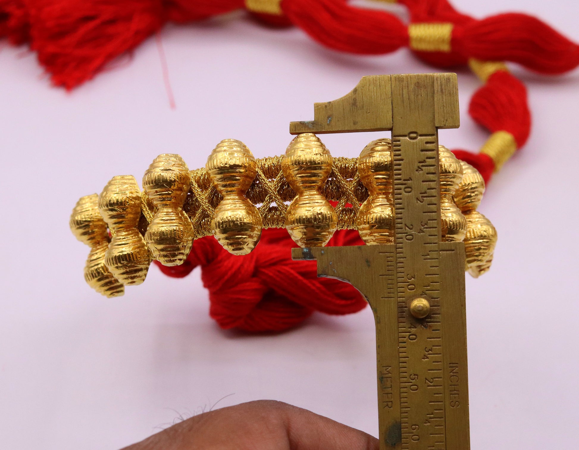 Vintage antique design handmade 22kt yellow gold armlet or bajuband or nogary bhujband tribal wedding jewelry from Rajasthan India - TRIBAL ORNAMENTS