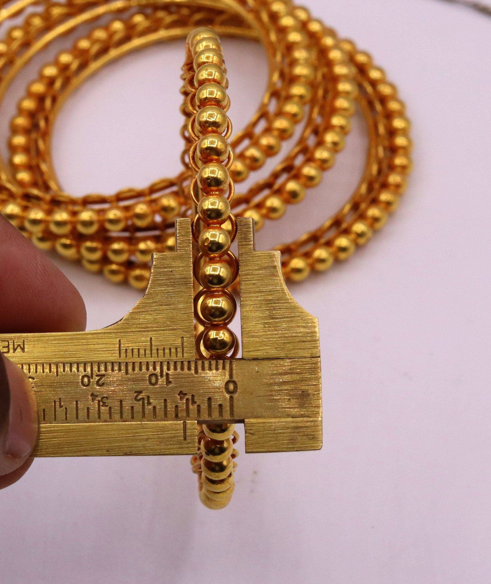 Handmade indian Designer antique style solid gold bangle bracelet fabulous women's traditional tribal jewelry from india ba43 - TRIBAL ORNAMENTS