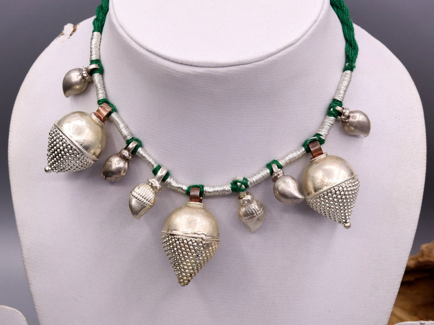 vintage antique design silver tribal stylish necklace traditional jewelry for belly dance women's jewelry set49 - TRIBAL ORNAMENTS