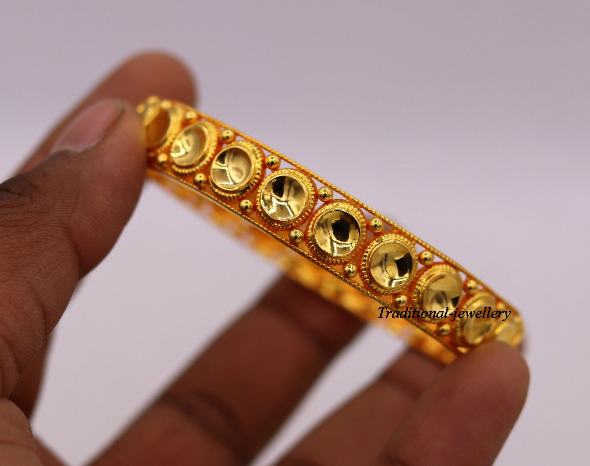 Antique design tussi chudi  handmade fabulous 22karat yellow gold bangle bracelet Indian tribal jewelry from rajasthan india - TRIBAL ORNAMENTS