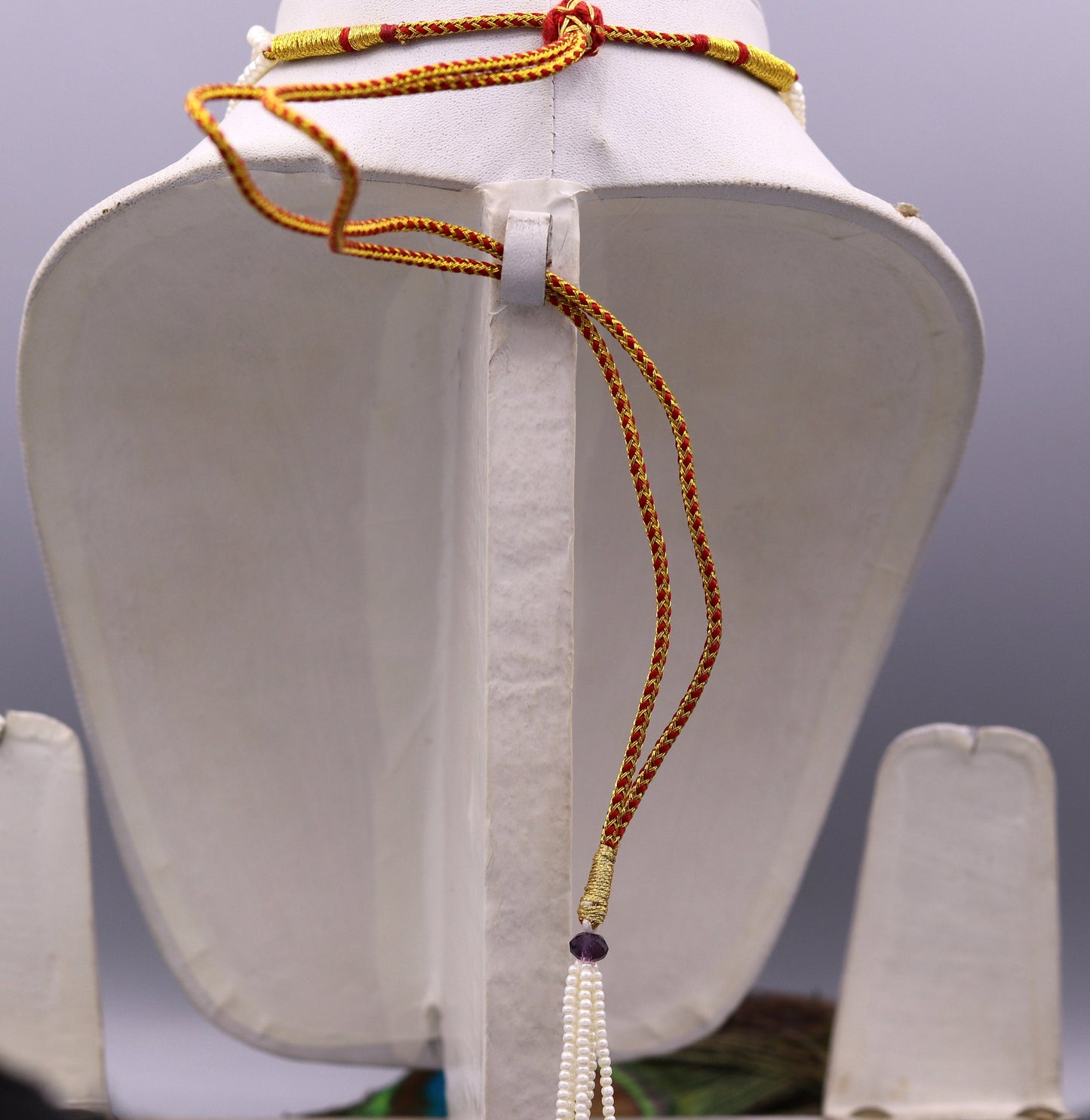 Vintage design handmade 22kt yellow gold gorgeous fit neck necklace wedding anniversary party wear girl's jewelry from india - TRIBAL ORNAMENTS