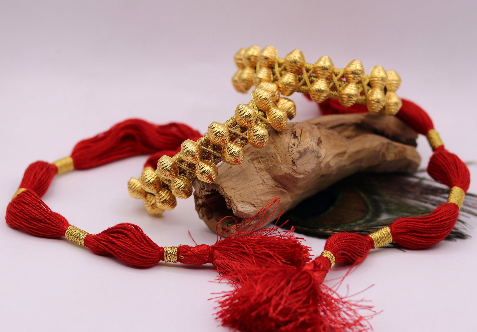 Vintage antique design handmade 22kt yellow gold armlet or bajuband or nogary bhujband tribal wedding jewelry from Rajasthan India - TRIBAL ORNAMENTS