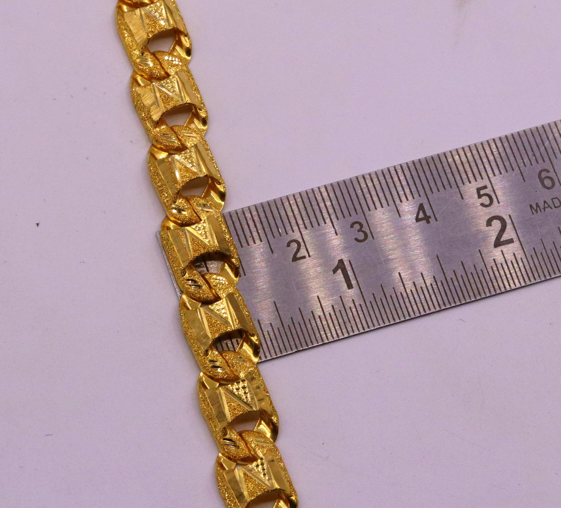 Amazing 22kt yellow gold handcrafted gorgeous design diamond cut designer flexible bracelet unique new stylish unisex bracelet jewelry - TRIBAL ORNAMENTS