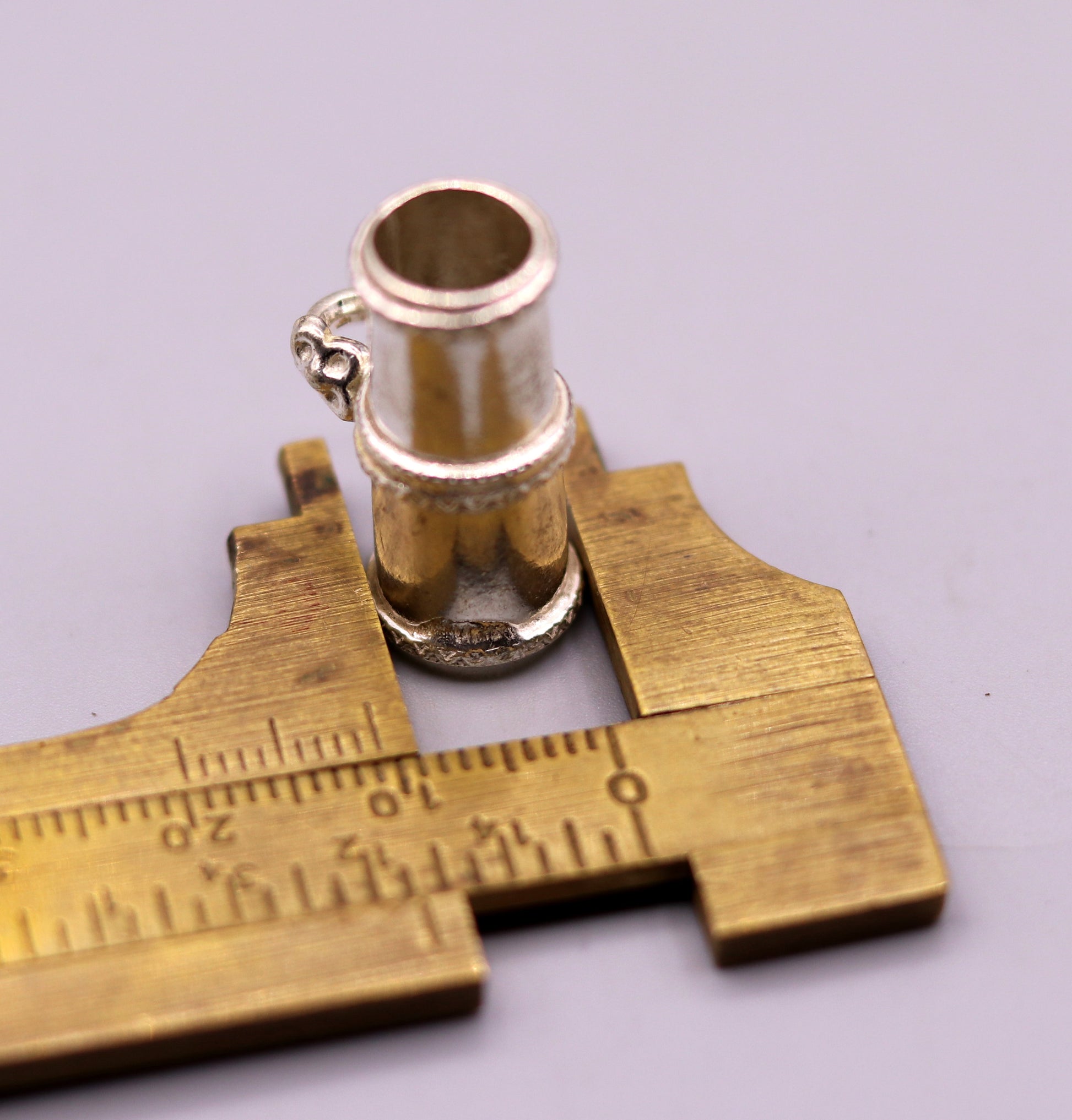 Amazing Sterling silver handmade tiny pipe shape pendant vintage antique design pine pendant unisex tribal jewelry nsp103 - TRIBAL ORNAMENTS