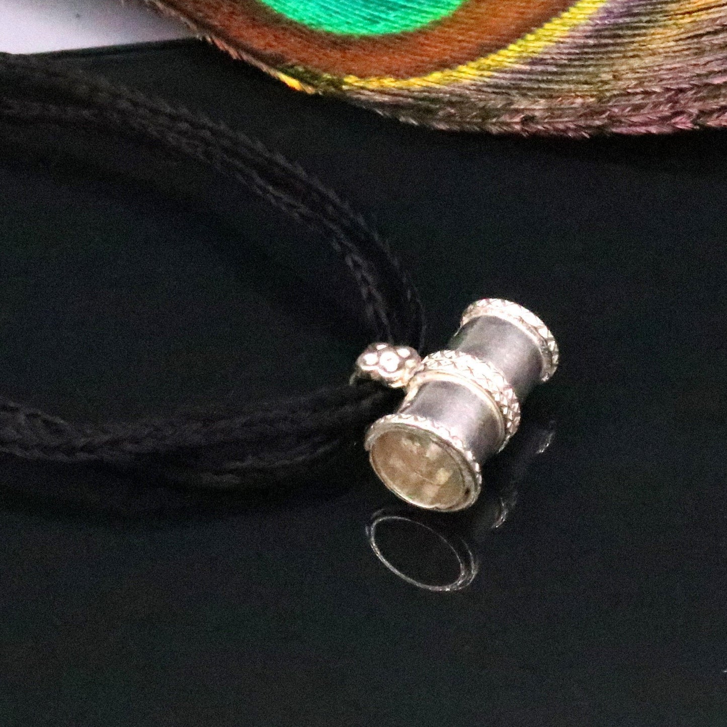 Amazing Sterling silver handmade tiny pipe shape pendant vintage antique design pine pendant unisex tribal jewelry nsp103 - TRIBAL ORNAMENTS