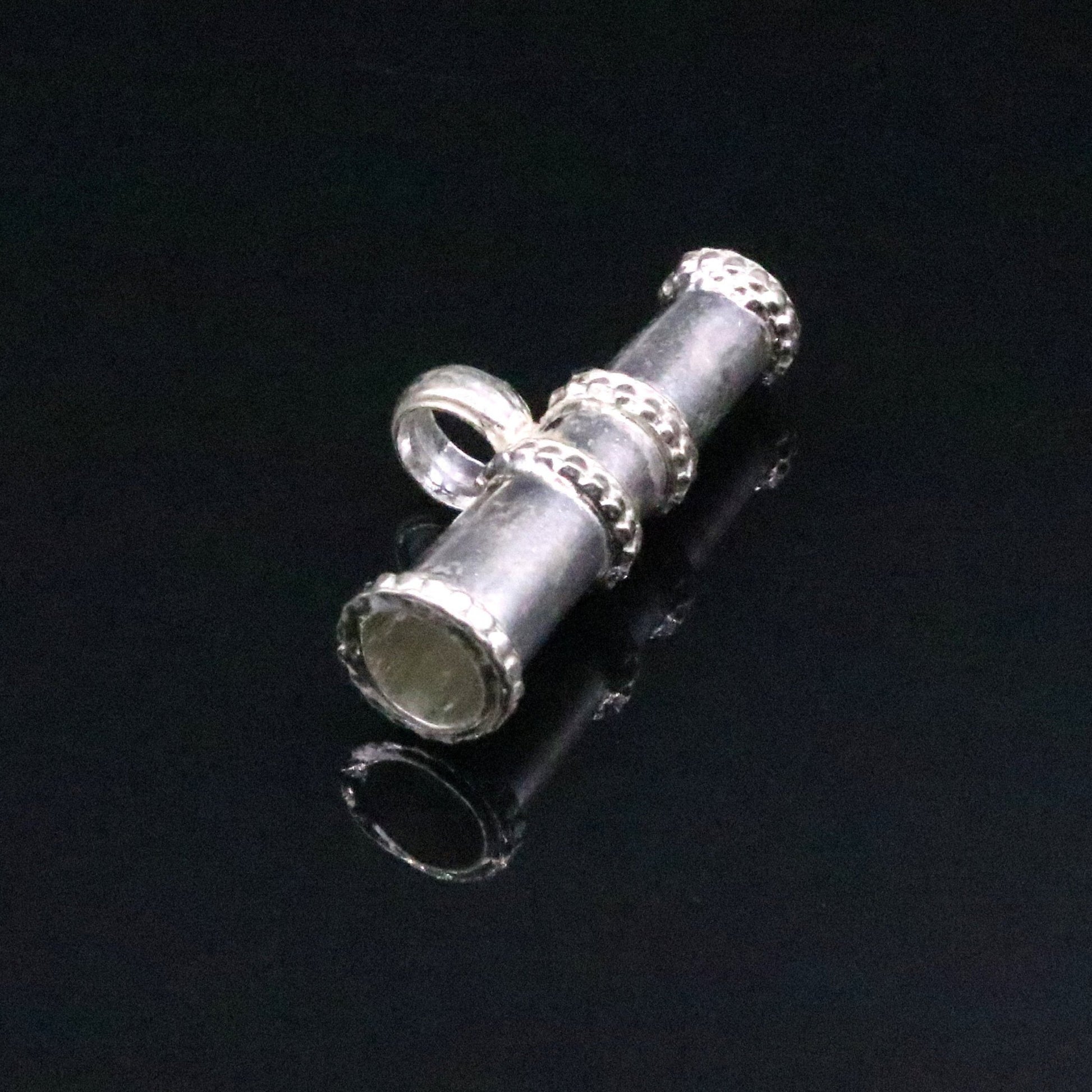 Sterling silver handmade gorgeous cone shape antique tribal pendant pine pendant unisex designer jewelry from Rajasthan india nsp108 - TRIBAL ORNAMENTS