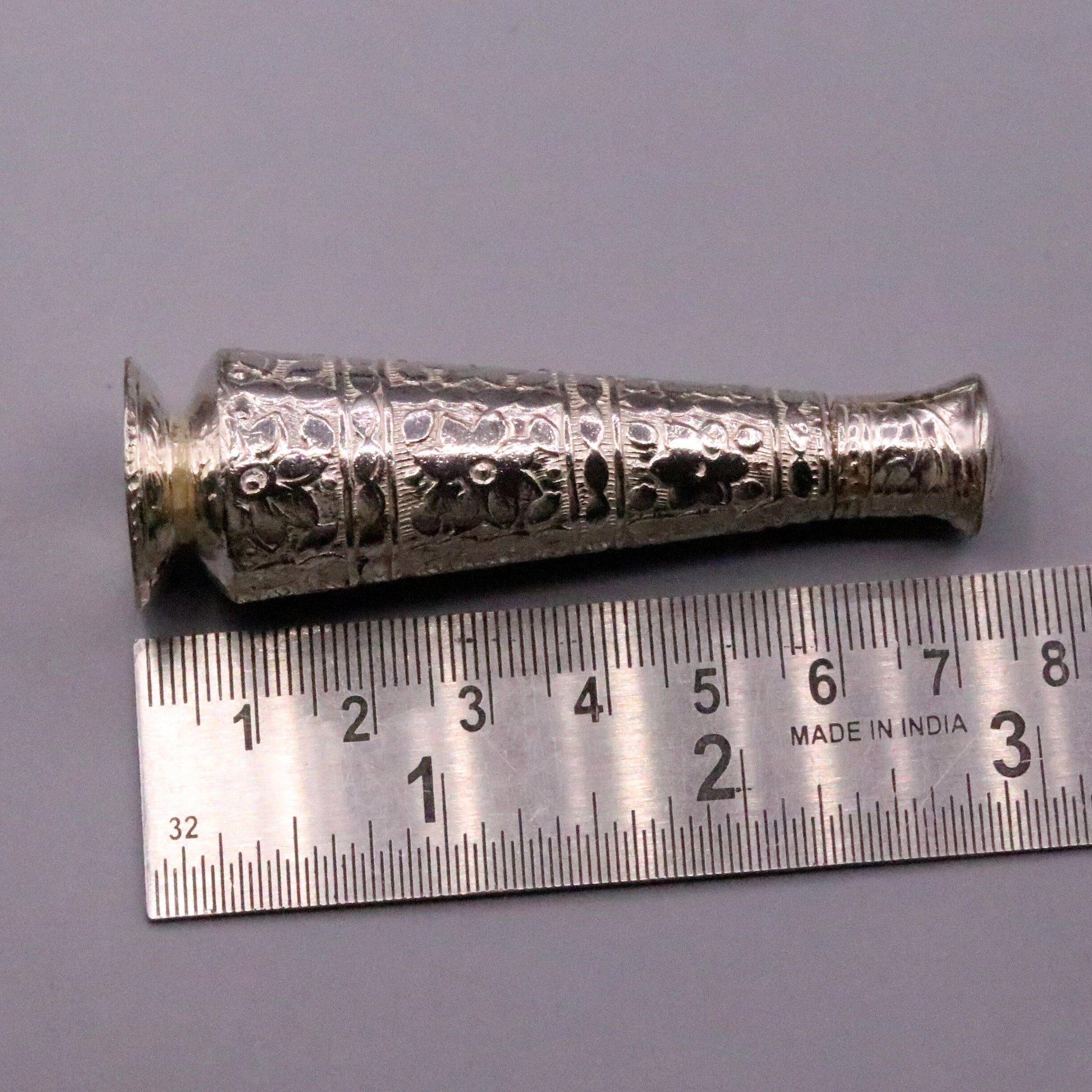 Vintage antique design 925 sterling silver sindoor box, kumkum box/ trinket box bridal jewelry collection from Rajasthan india trnk31 - TRIBAL ORNAMENTS