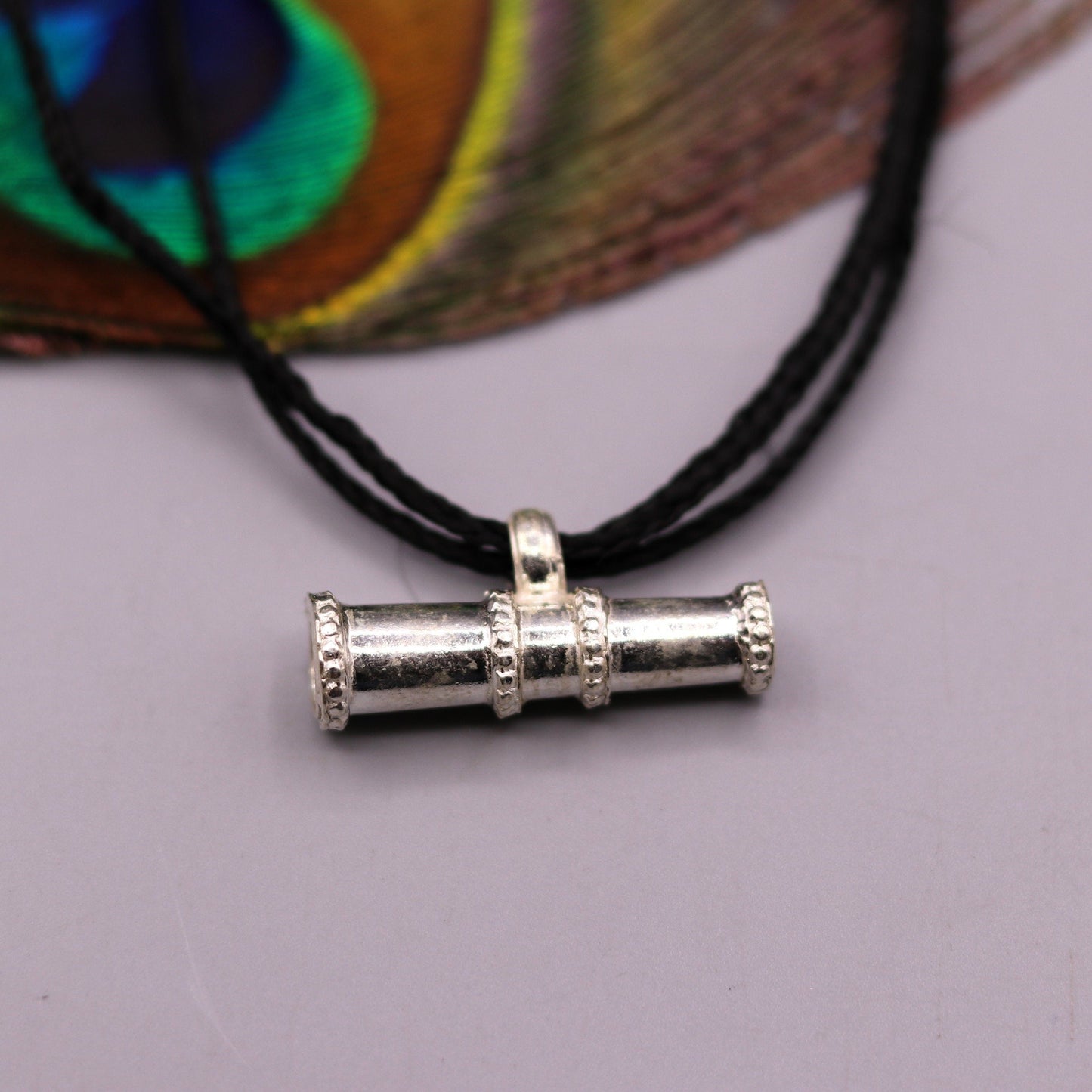 Sterling silver handmade gorgeous cone shape antique tribal pendant pine pendant unisex designer jewelry from Rajasthan india nsp108 - TRIBAL ORNAMENTS