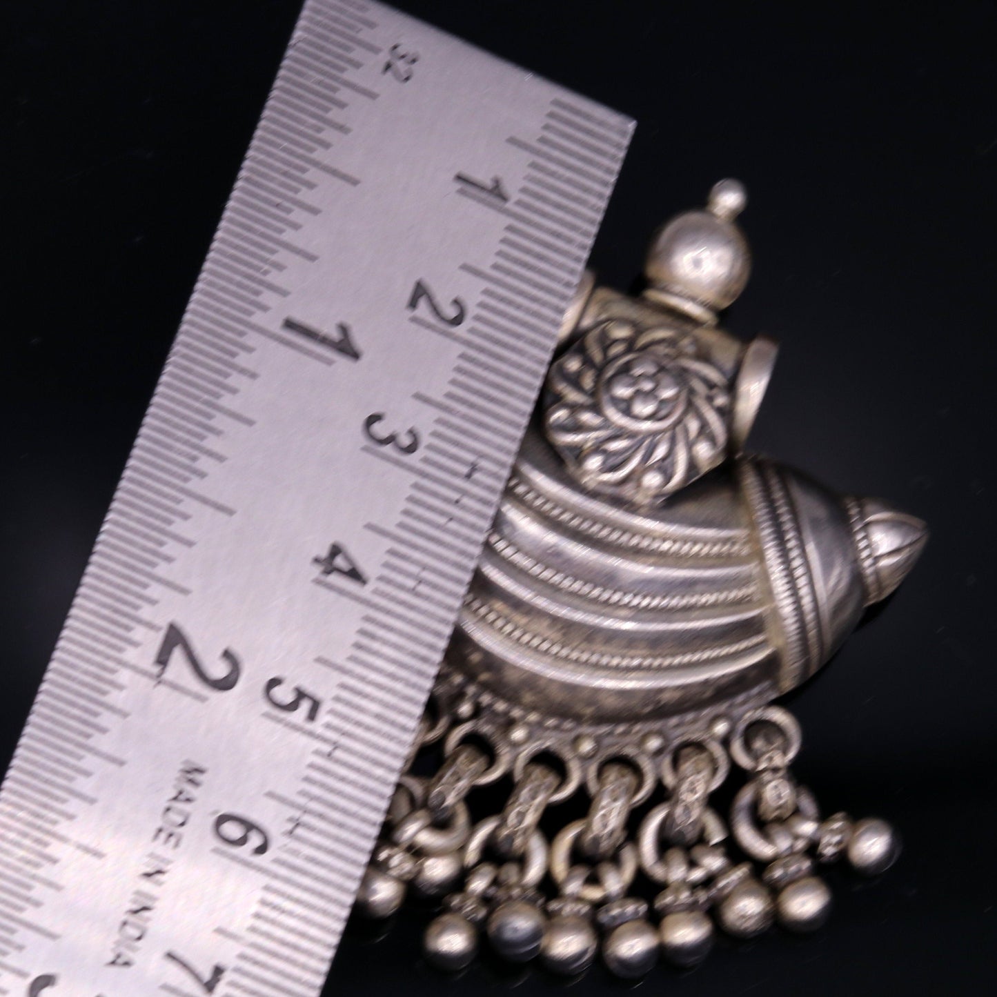 Vintage antique design fabulous hanging bells 925 sterling silver handmade pretty pendant necklace belly dance customized jewelry nsp138 - TRIBAL ORNAMENTS
