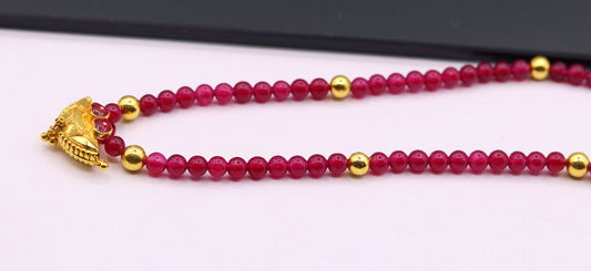 Vintage antique 20karat yellow gold amulet pendant excellent stylish jewelry for girl's women's from tribal rajasthan india - TRIBAL ORNAMENTS