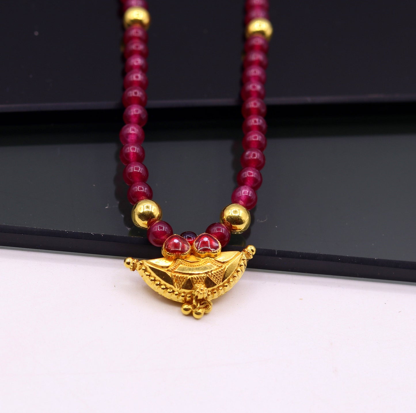 Vintage antique 20karat yellow gold amulet pendant excellent stylish jewelry for girl's women's from tribal rajasthan india - TRIBAL ORNAMENTS