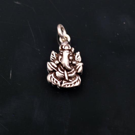 925 Sterling silver handmade Lord Ganesha tiny pendant fabulous locket pendant unisex small pendant jewelry nsp151 - TRIBAL ORNAMENTS