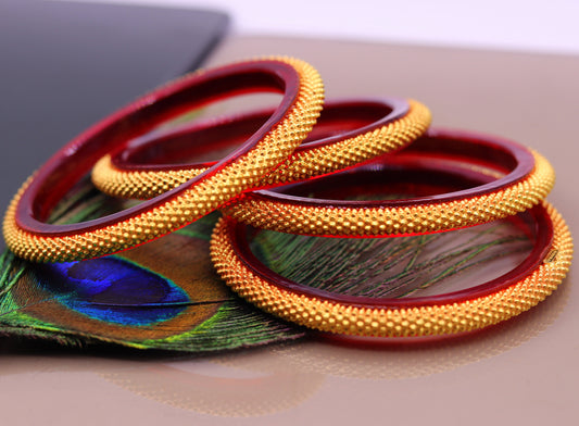 Vintage design handmade 22kt yellow gold single bangle bracelet kangan excellent tribal bridal wedding jewelry for belly dance  from India - TRIBAL ORNAMENTS