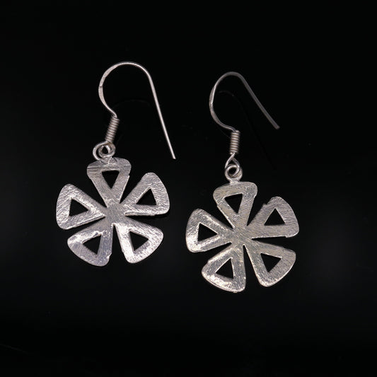 Awesome stylish modern 925 solid sterling silver fancy hoops earrings tribal belly dance jewelry from rajasthan india daily use jewelry s416 - TRIBAL ORNAMENTS