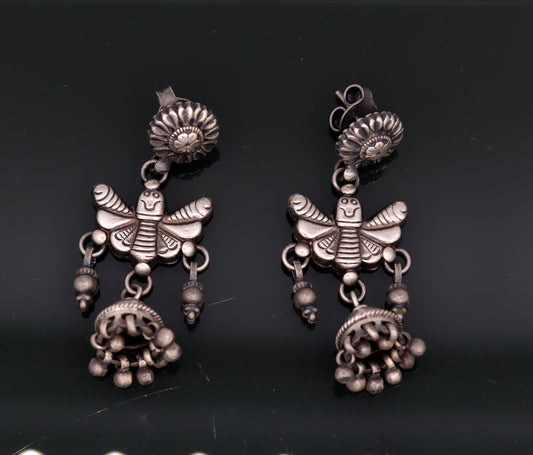 925 sterling silver fabulous butterfly design handmade stud earrings awesome wedding party girl's earrings tribal jewelry India s456 - TRIBAL ORNAMENTS