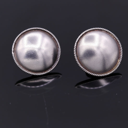 925 sterling silver gorgeous plain stud earring tribal jewelry fabulous gifting stud jewelry oxidized jewelry from india s507 - TRIBAL ORNAMENTS