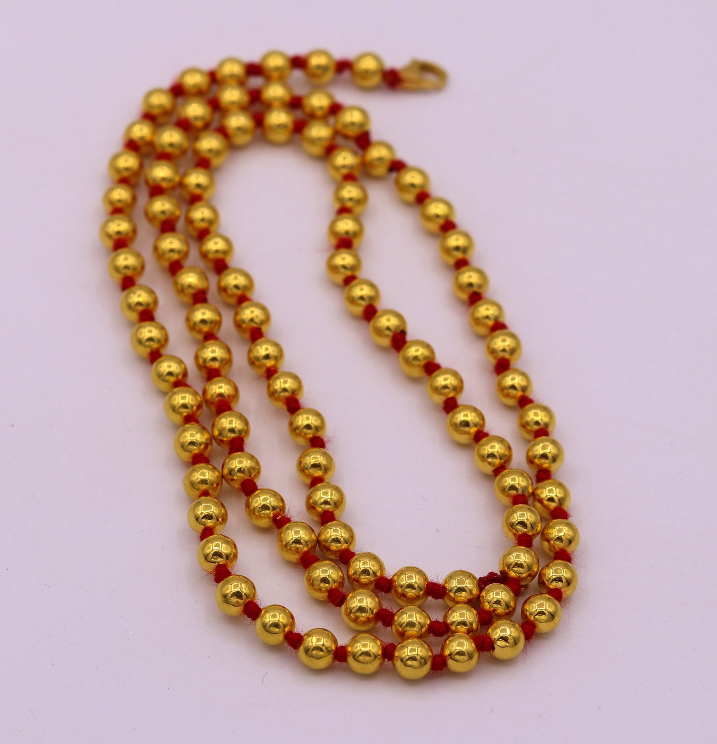 Vintage antique design 20kt yellow gold handmade amazing beads ball chain necklace unisex gifting tribal jewelry from india for belly dance - TRIBAL ORNAMENTS