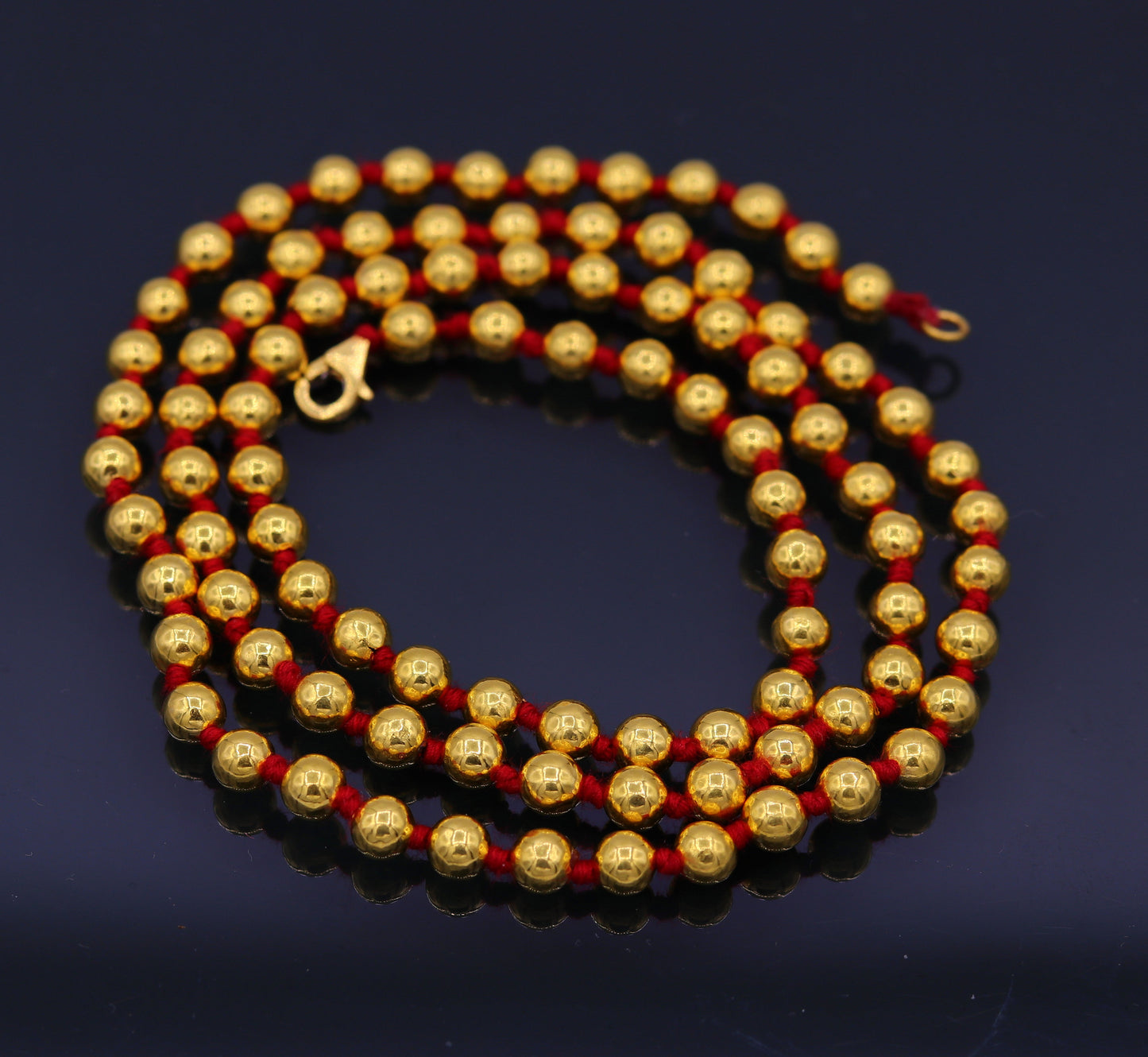 Vintage antique design 20kt yellow gold handmade amazing beads ball chain necklace unisex gifting tribal jewelry from india for belly dance - TRIBAL ORNAMENTS