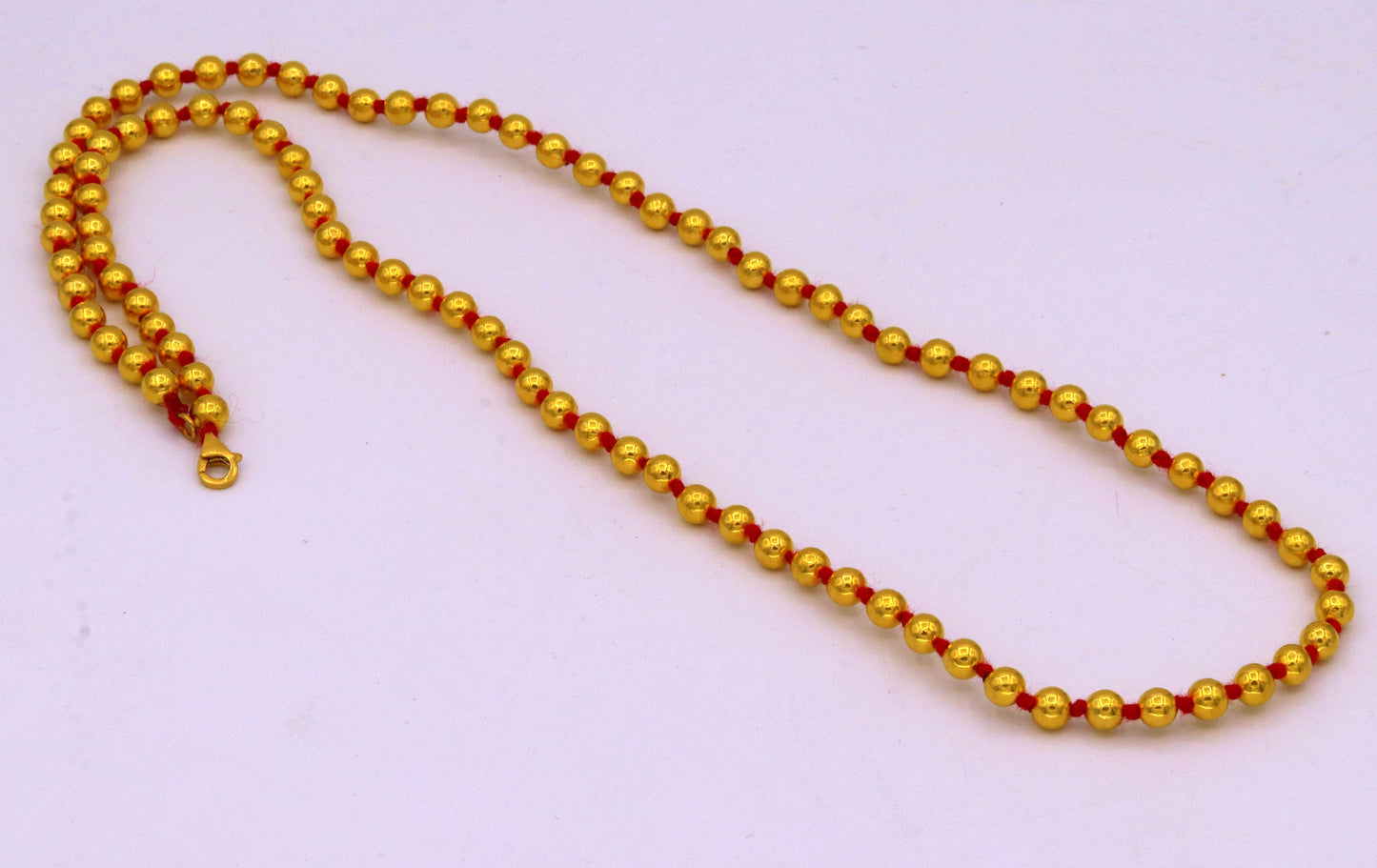 Vintage antique design 20kt yellow gold handmade amazing beads ball chain necklace unisex gifting tribal jewelry from india for belly dance - TRIBAL ORNAMENTS