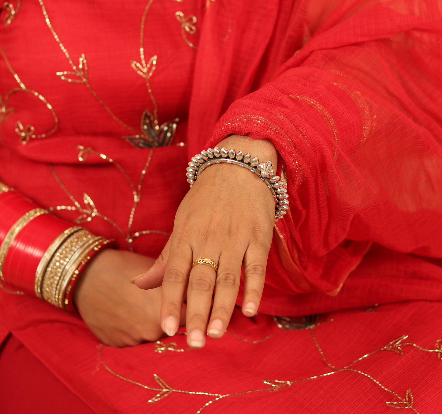 Vintage stylish  925 sterling silver handmade gorgeous tribal bangle bracelet kada tribal wedding jewelry nsk159 - TRIBAL ORNAMENTS