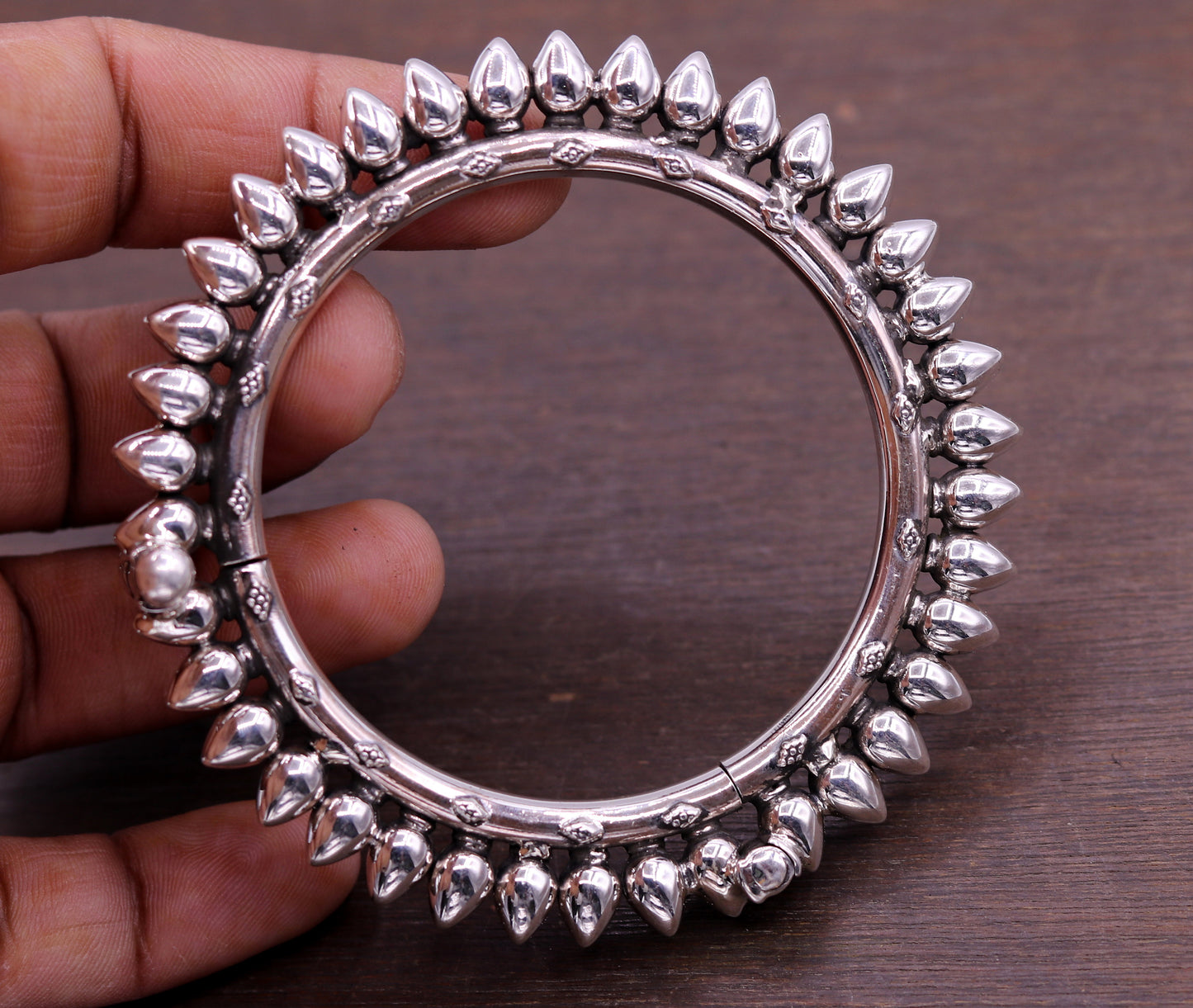 Vintage stylish  925 sterling silver handmade gorgeous tribal bangle bracelet kada tribal wedding jewelry nsk159 - TRIBAL ORNAMENTS