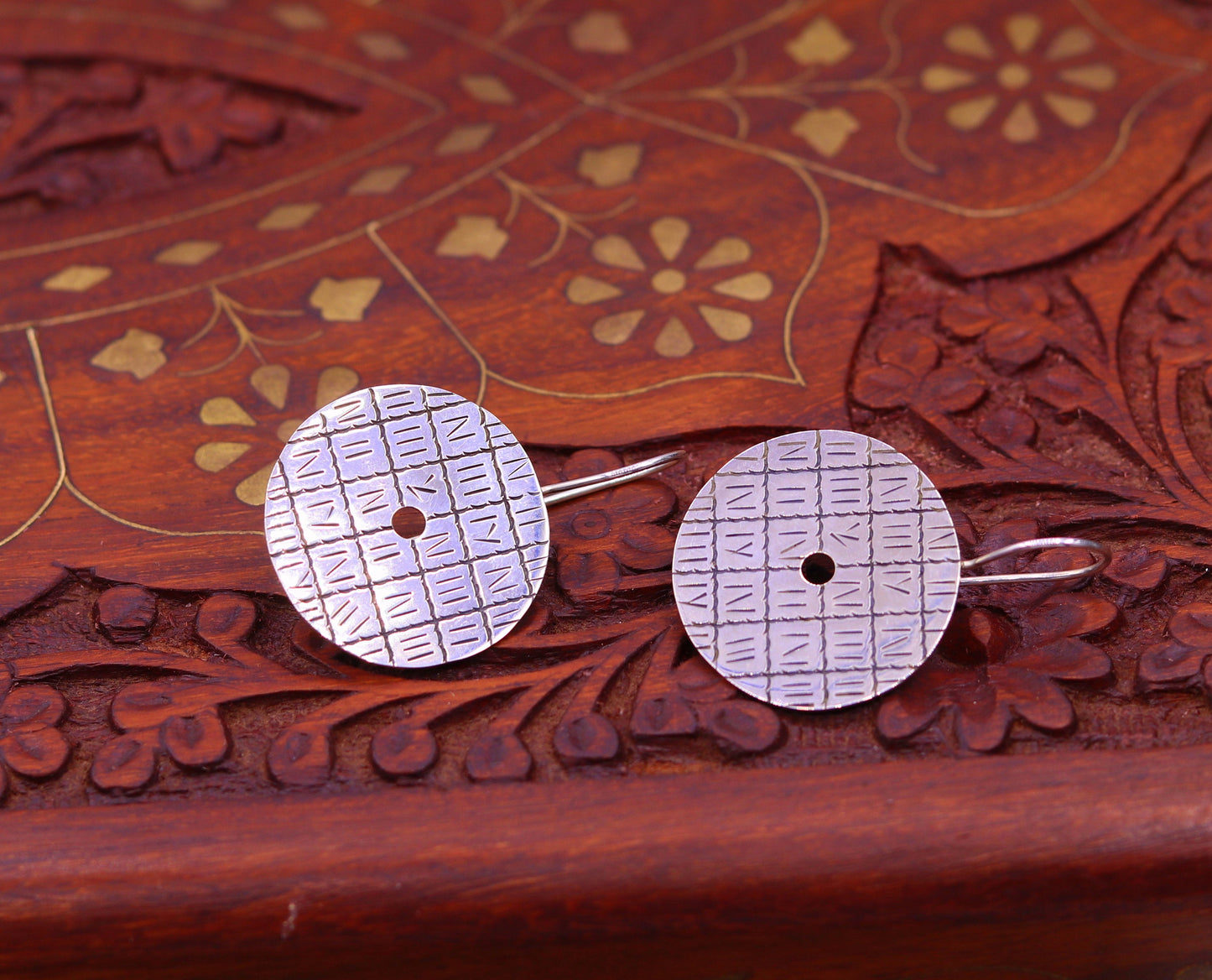 925 sterling silver hoops earring, drop dangle earrings, women's earring jewelry tribal jewelry india s604 - TRIBAL ORNAMENTS