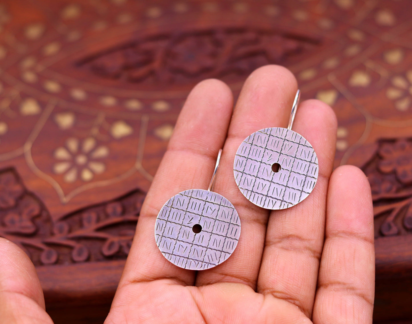 925 sterling silver hoops earring, drop dangle earrings, women's earring jewelry tribal jewelry india s604 - TRIBAL ORNAMENTS