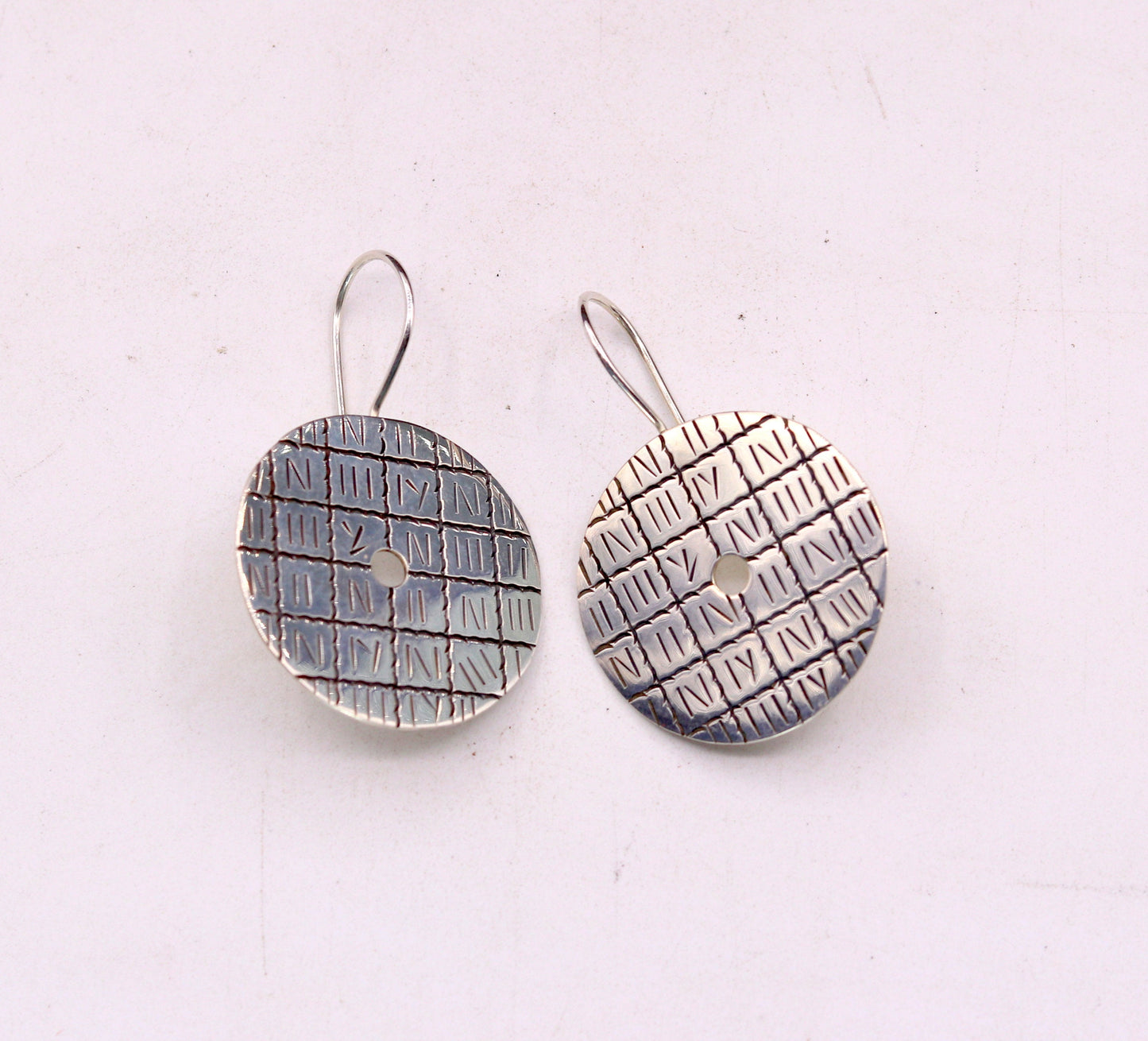 925 sterling silver hoops earring, drop dangle earrings, women's earring jewelry tribal jewelry india s604 - TRIBAL ORNAMENTS