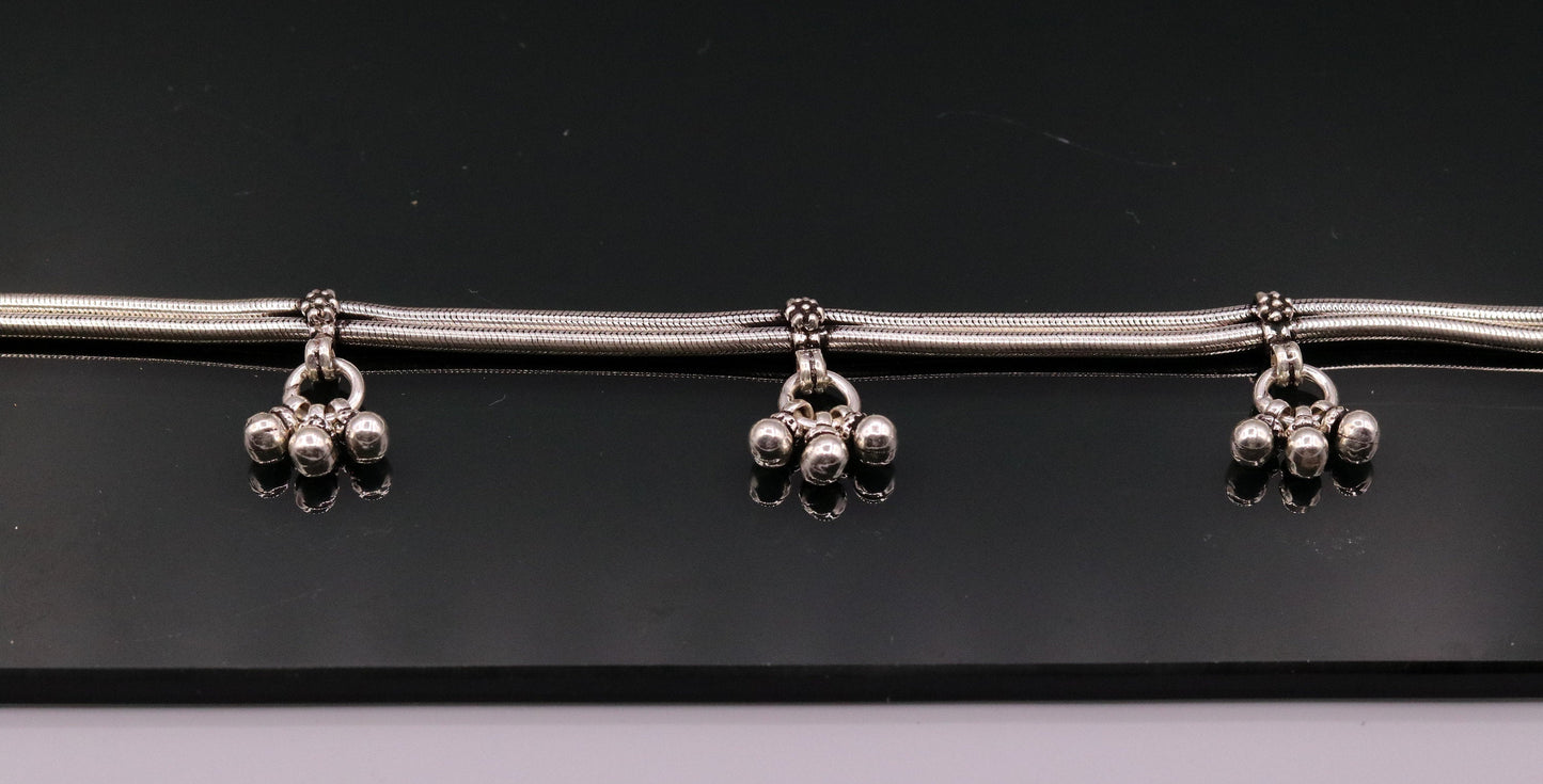 36 to 38 inches adjustable 925 sterling silver handmade vintage antique design belly chain,waist chain belly dance tribal jewelry wch06 - TRIBAL ORNAMENTS