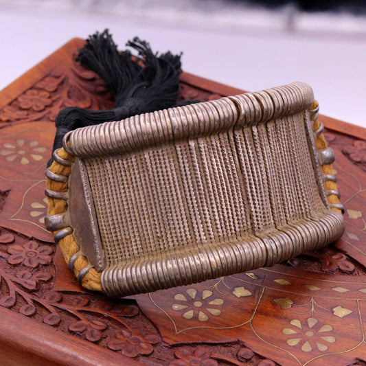 Vintage antique solid sterling silver traditional handcrafted old used cuff bracelet, armlet ,upper arm bracelet tribal jewelry india ocb08 - TRIBAL ORNAMENTS