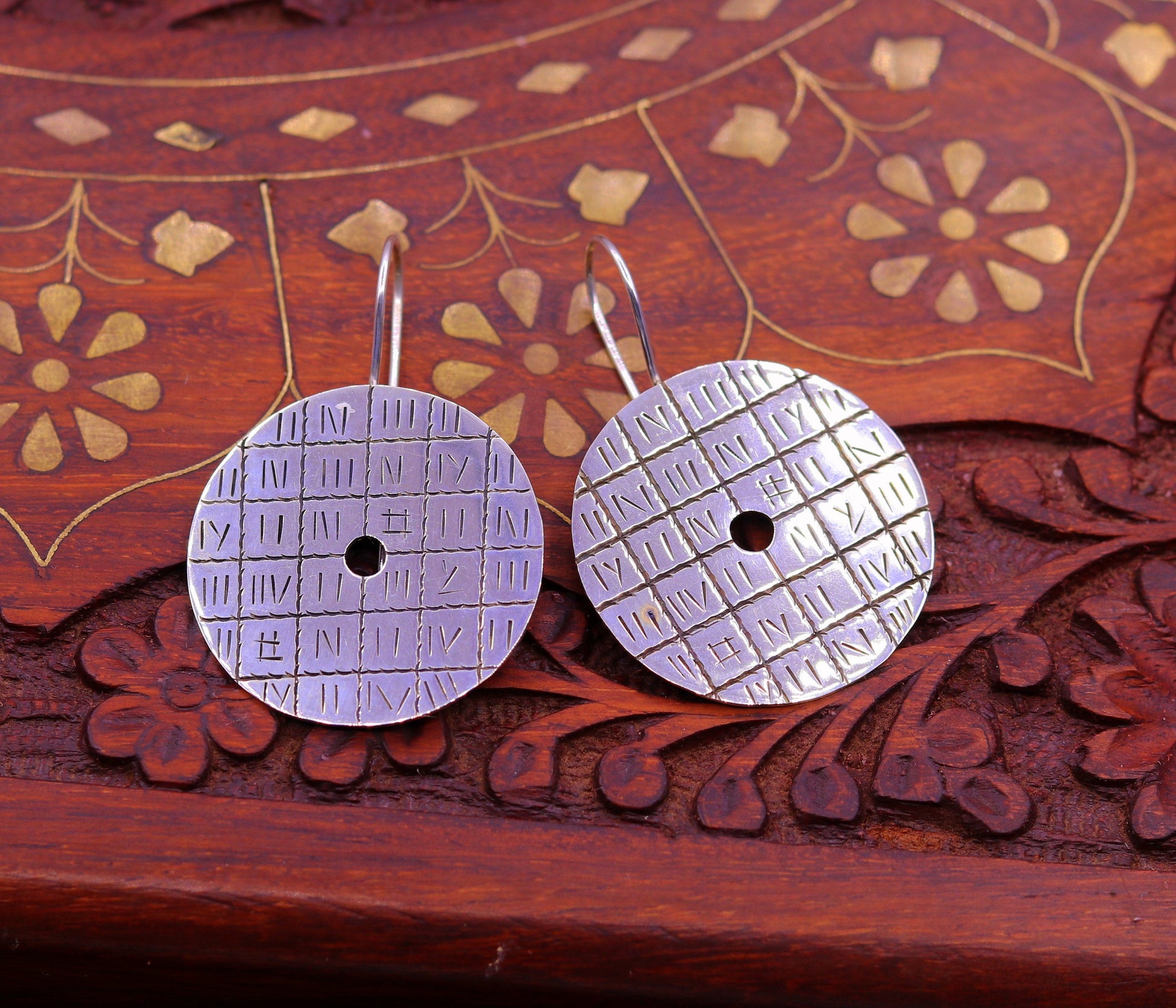 925 sterling silver gorgeous design hoops earrings tribal jewelry stylish modern women's gifting jewelry s601 - TRIBAL ORNAMENTS