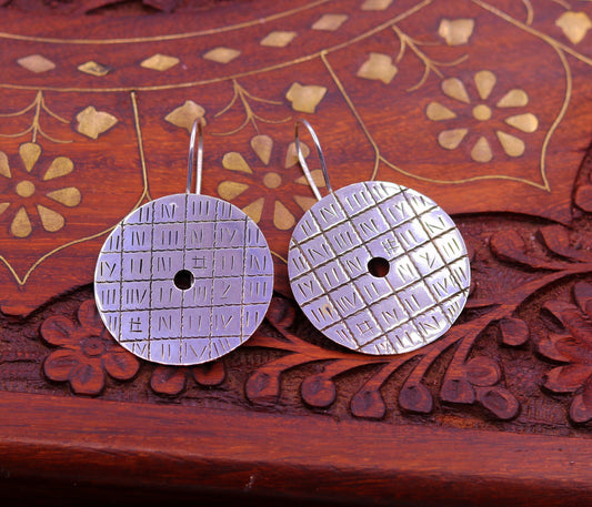 925 sterling silver gorgeous design hoops earrings tribal jewelry stylish modern women's gifting jewelry s601 - TRIBAL ORNAMENTS