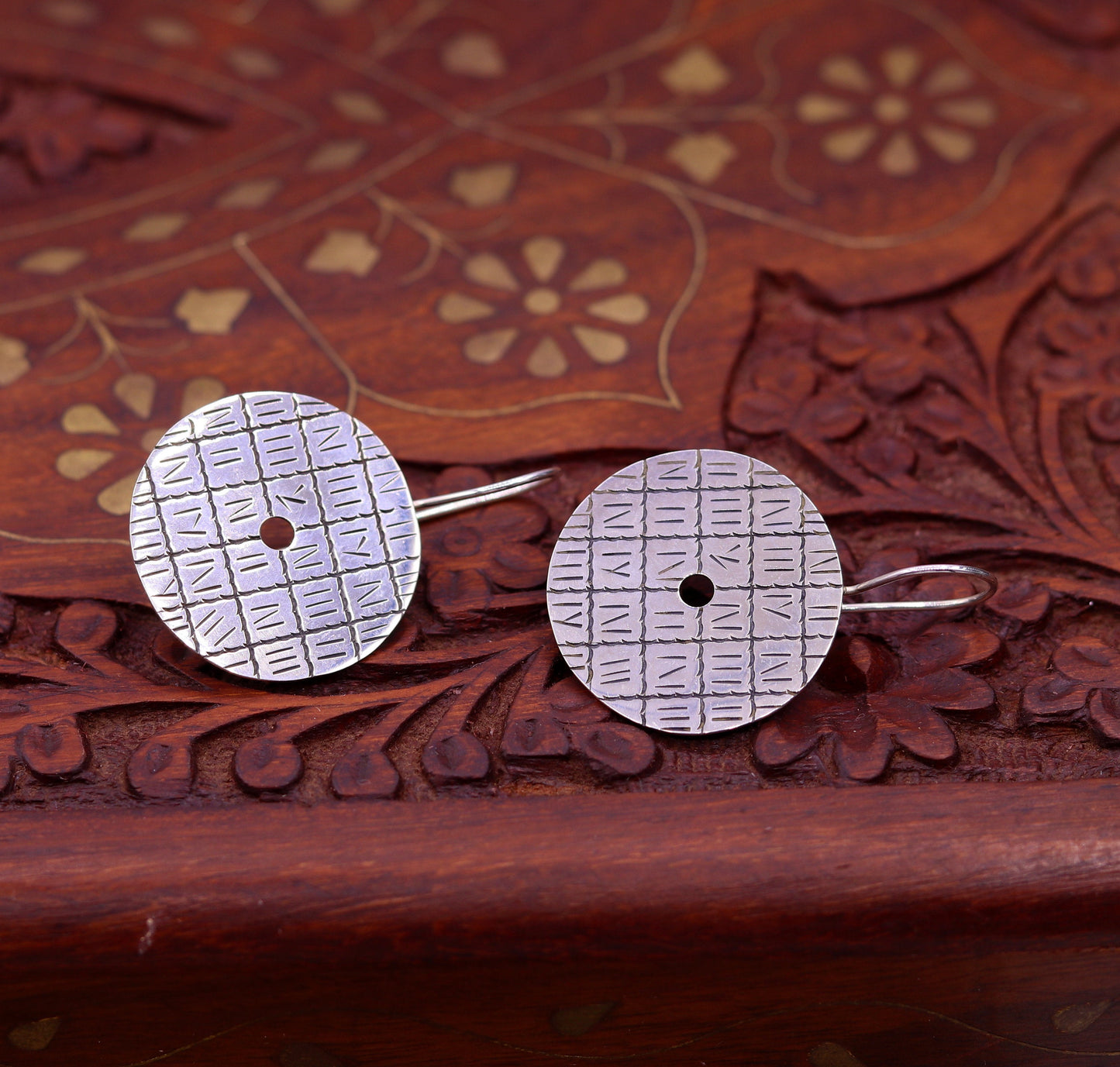 925 sterling silver hoops earring, drop dangle earrings, women's earring jewelry tribal jewelry india s604 - TRIBAL ORNAMENTS