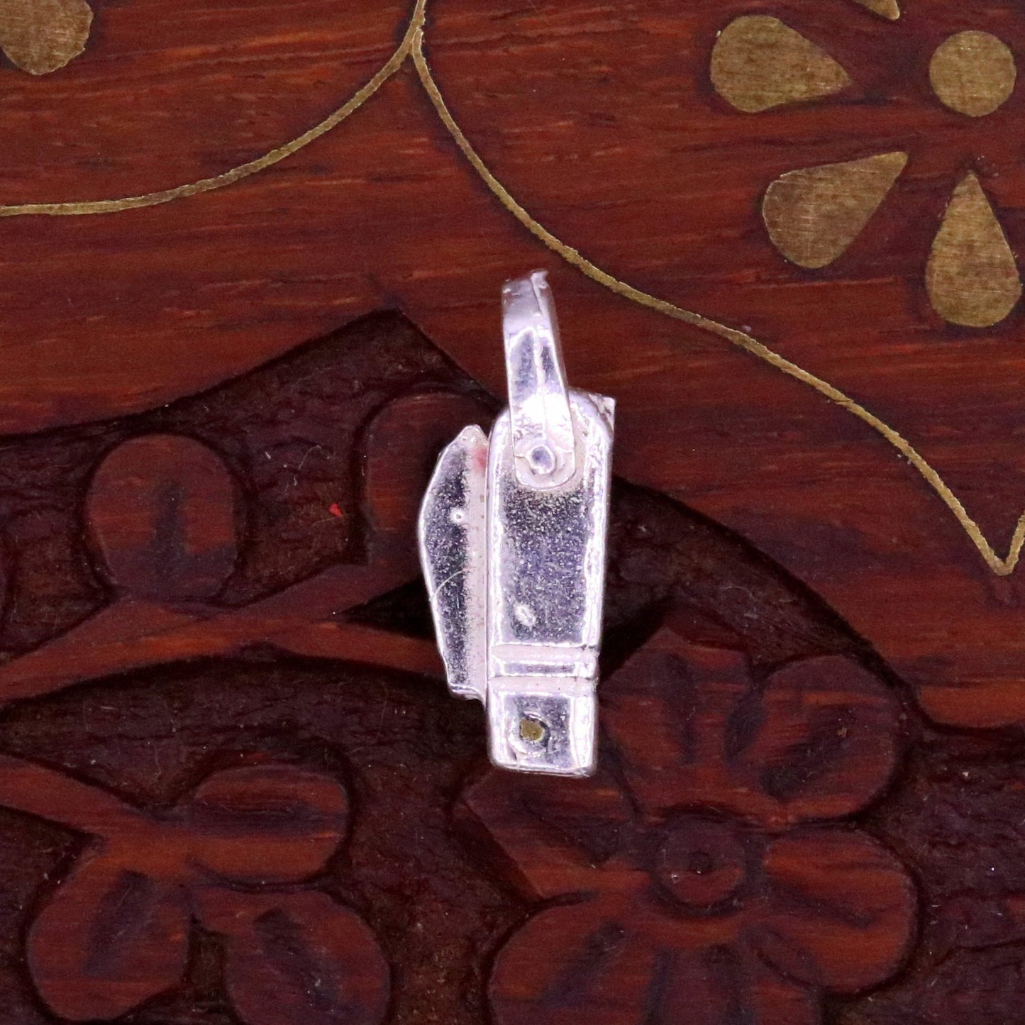 Solid silver handmade small tiny knife pendant to protect you and kids from negative energy rajasthan India pendant locket nsp287 - TRIBAL ORNAMENTS