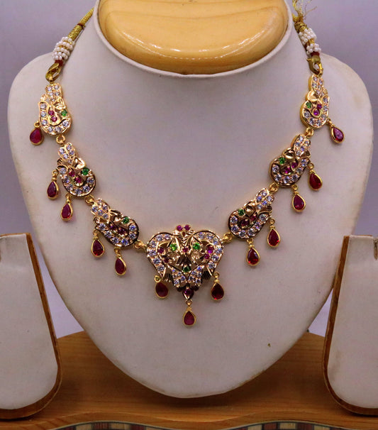 22 karat yellow gold Vintage traditional stylish Necklace indian gold jewellery from rajasthan and punjab india - TRIBAL ORNAMENTS