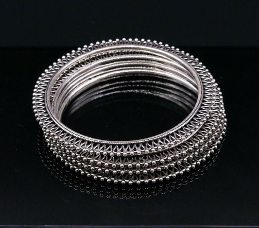 925 sterling silver handmade gorgeous bangle bracelet gorgeous kada kangan set for women jewelry ba09 - TRIBAL ORNAMENTS