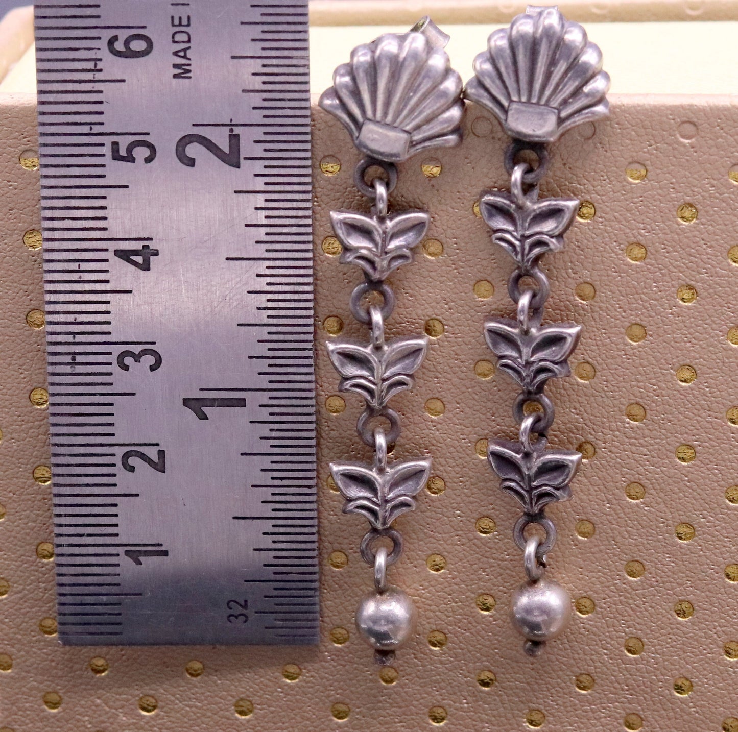 925 sterling silver handmade fabulous light weight stud earring pretty attractive gifting jewelry, oxidized tribal earring drop dangle s821 - TRIBAL ORNAMENTS