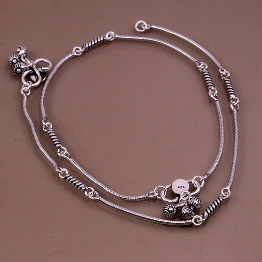 Fabulous snake chain customized handmade ankle bracelet excellent gifting ankle jewelry, foot bracelet best gift for her belly dance ank119 - TRIBAL ORNAMENTS