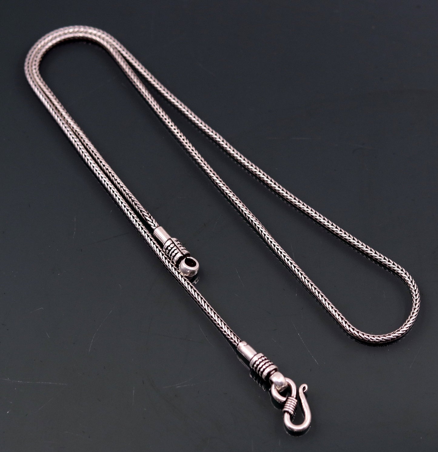 Unique design 2mm wheat design 925 sterling silver chain necklace, screw chain,pendant chain for pendant, vintage design necklace jewelry ch71 - TRIBAL ORNAMENTS