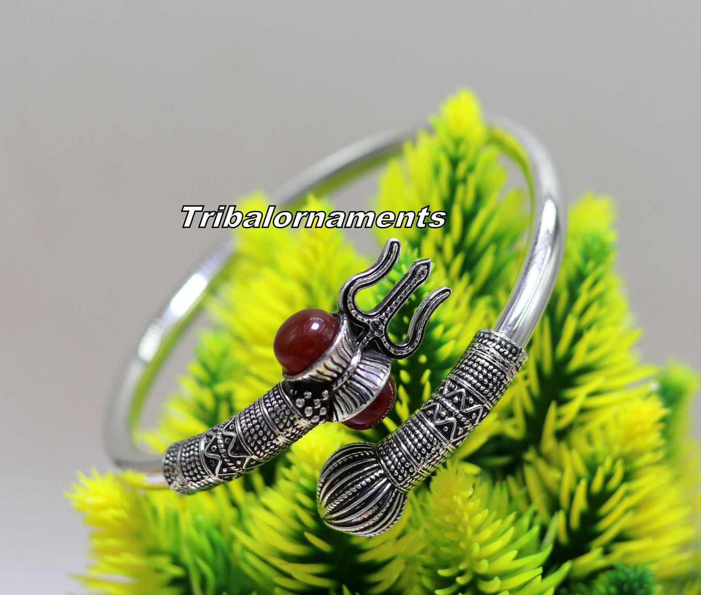 vintage design Handcrafted 925 sterling silver bangle bracelet kada excellent god shiva trident customized jewelry, excellent gifting nsk238 - TRIBAL ORNAMENTS