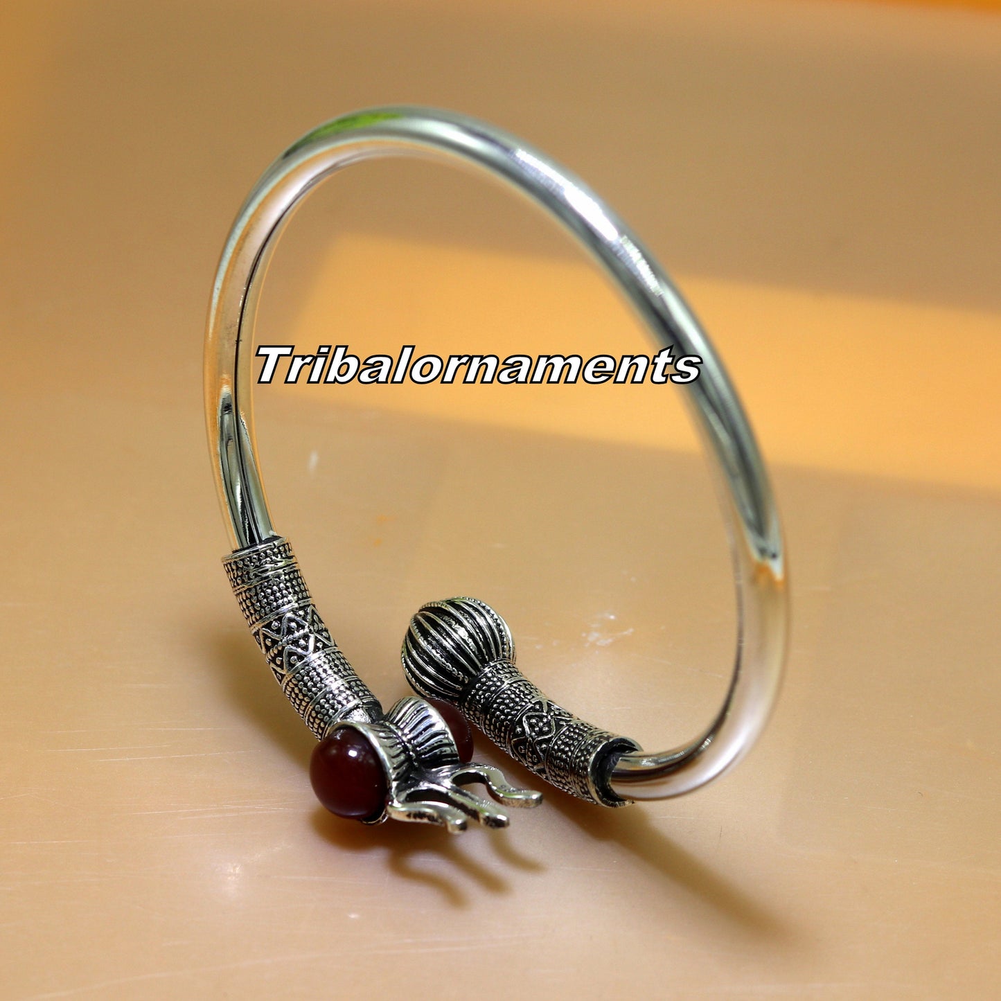 vintage design Handcrafted 925 sterling silver bangle bracelet kada excellent god shiva trident customized jewelry, excellent gifting nsk238 - TRIBAL ORNAMENTS