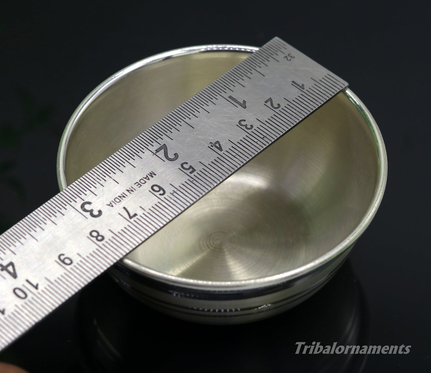 999 pure sterling silver handmade solid silver bowl and spoon, silver has antibacterial properties, keep stay healthy, silver vessels sv24 - TRIBAL ORNAMENTS