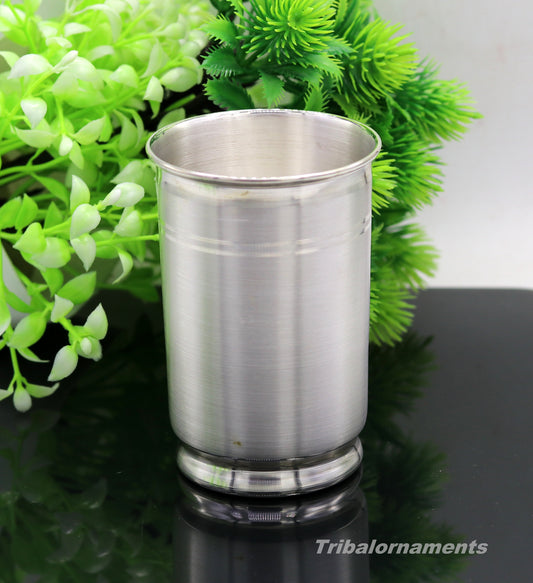 999 solid fine silver handmade vessels, silver Glass or tumbler, silver flask, baby kids silver utensils stay healthy from bacteria sv34 - TRIBAL ORNAMENTS