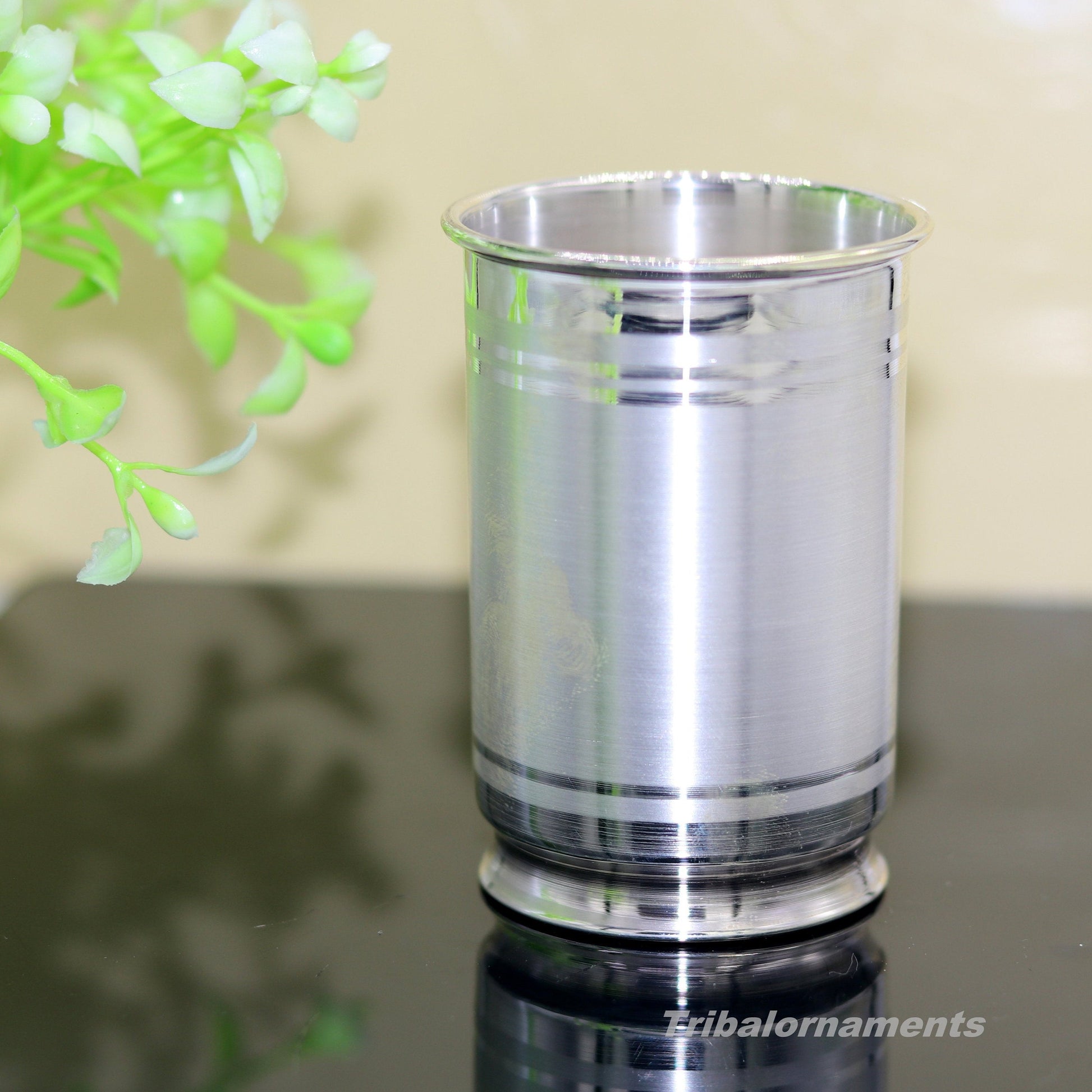 Handmade 999 fine silver vessels, water/milk Glass tumbler, silver flask, baby kids silver utensils for stay healthy from bacteria sv38 - TRIBAL ORNAMENTS