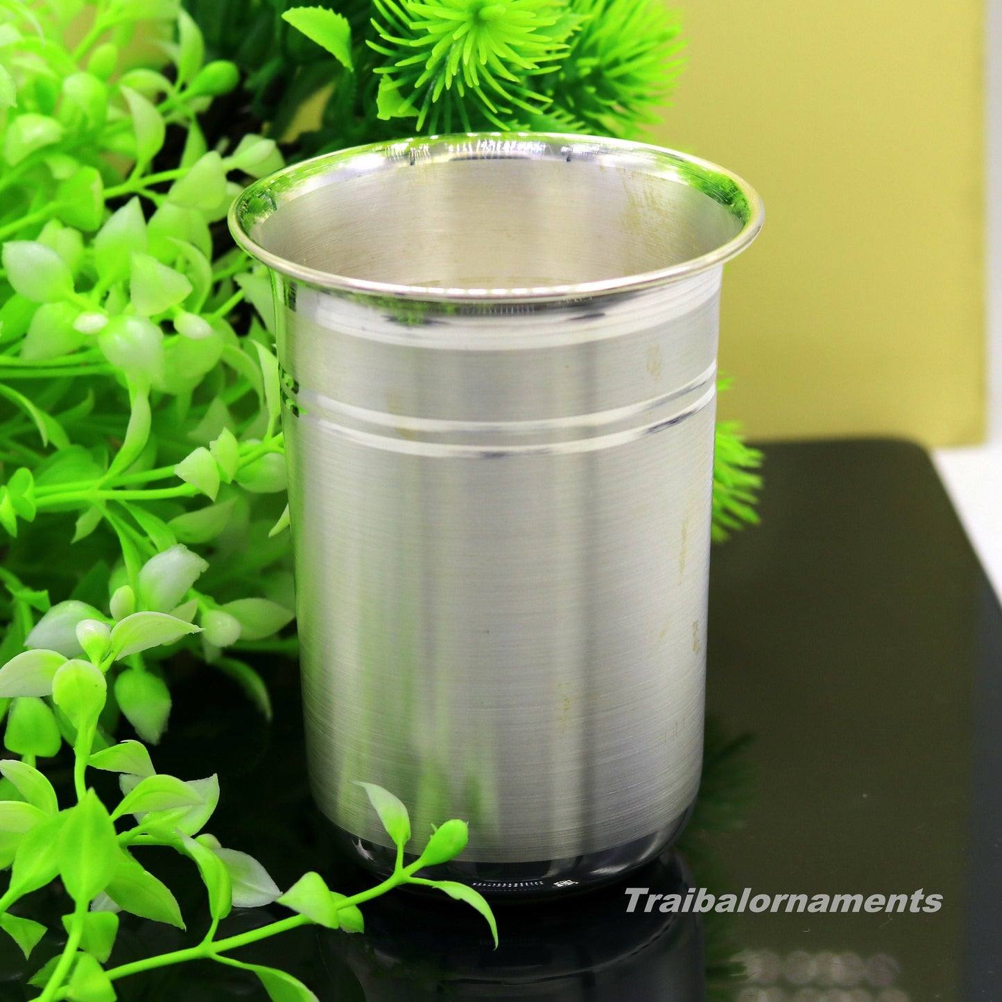 Pure 999 fine silver handmade vessels, water/milk Glass tumbler, silver flask, baby silver utensils for stay healthy from bacteria sv39 - TRIBAL ORNAMENTS