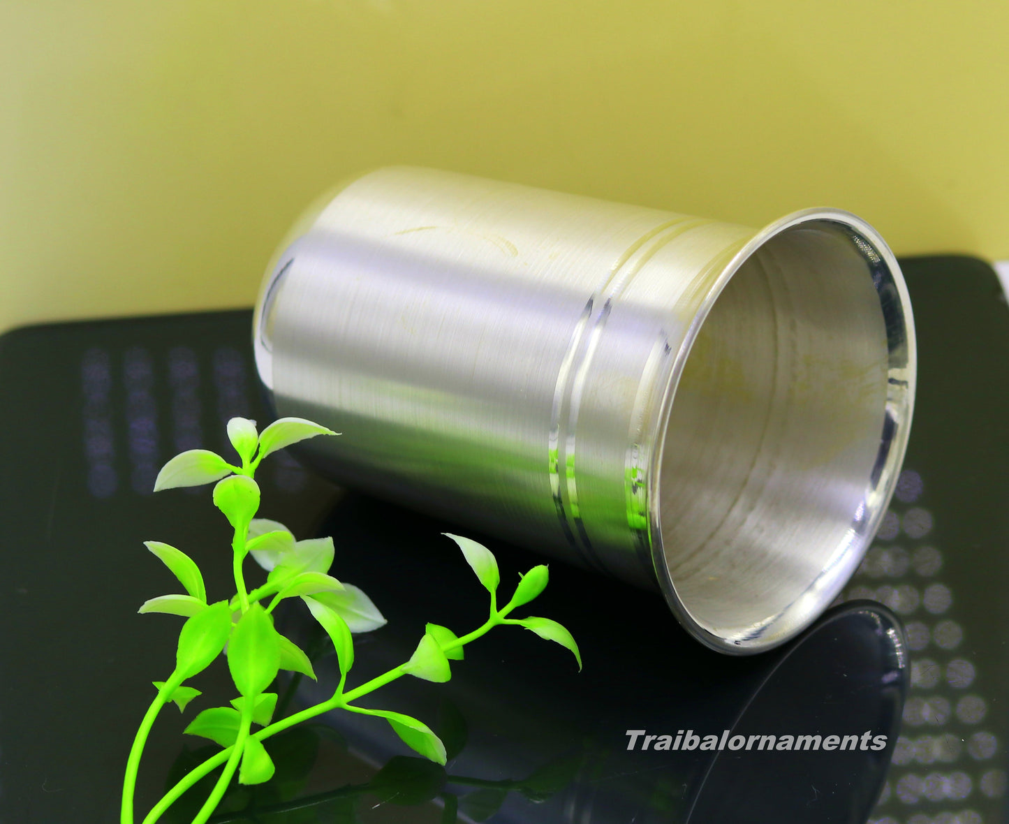 Pure 999 fine silver handmade vessels, water/milk Glass tumbler, silver flask, baby silver utensils for stay healthy from bacteria sv39 - TRIBAL ORNAMENTS