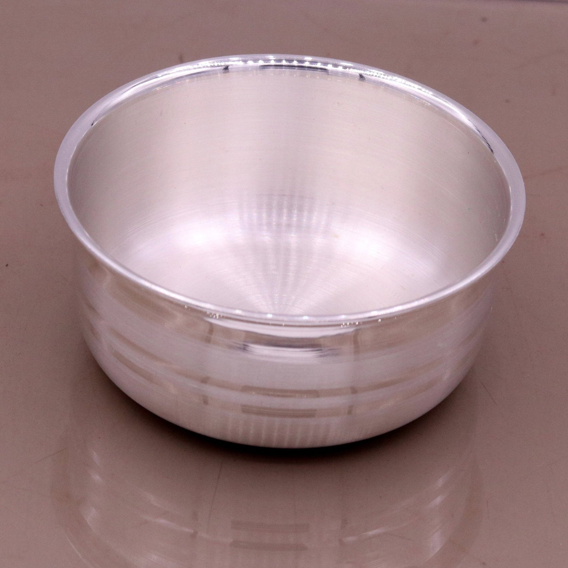 Handmade 999 fine silver baby bowl, excellent silver utensils from india, plain high quality silver vessels, silver kitchen utensils sv41 - TRIBAL ORNAMENTS