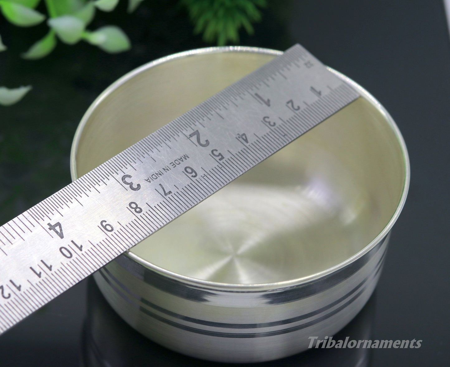 999 pure sterling silver handmade solid silver bowl and spoon, silver has antibacterial properties, keep stay healthy, silver vessels sv22 - TRIBAL ORNAMENTS